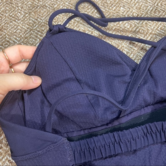 Lululemon Spaghetti Strap Top Cinched Side Yoga Top Purple Womens Sz 4 Gorpcore - Picture 4 of 9
